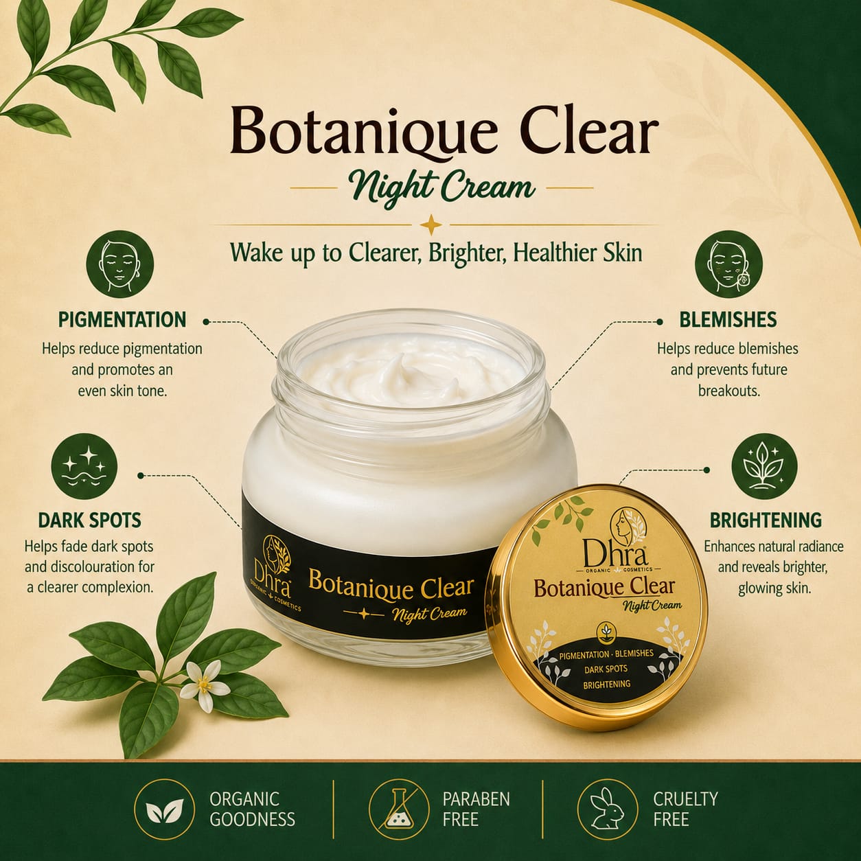 Dhra Botanical Care – Blemishes & Pigmentation Night Cream