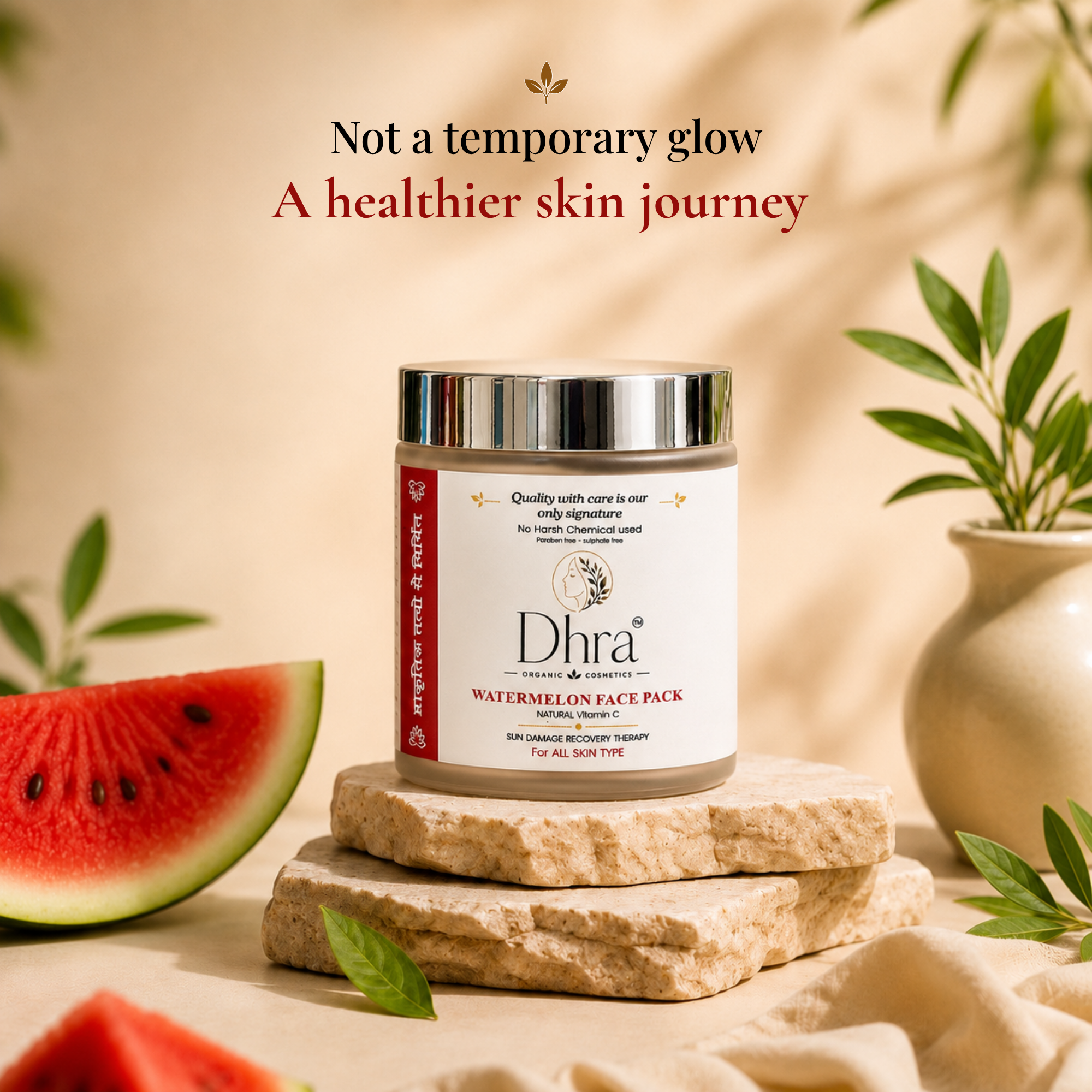 Dhra Watermelon Face Pack | Deep Hydration & Skin Repair